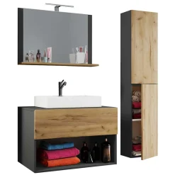 Badmöbel Sets*Pharao24 Badmöbel Set mit Keramikbecken Socotta