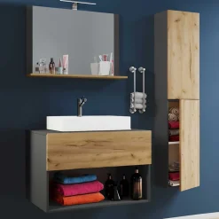 Badmöbel Sets*Pharao24 Badmöbel Set mit Keramikbecken Socotta