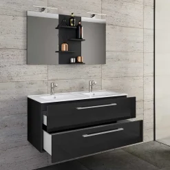 Pharao24 Badmöbel Set schwarz Cardos><noscript><img width=