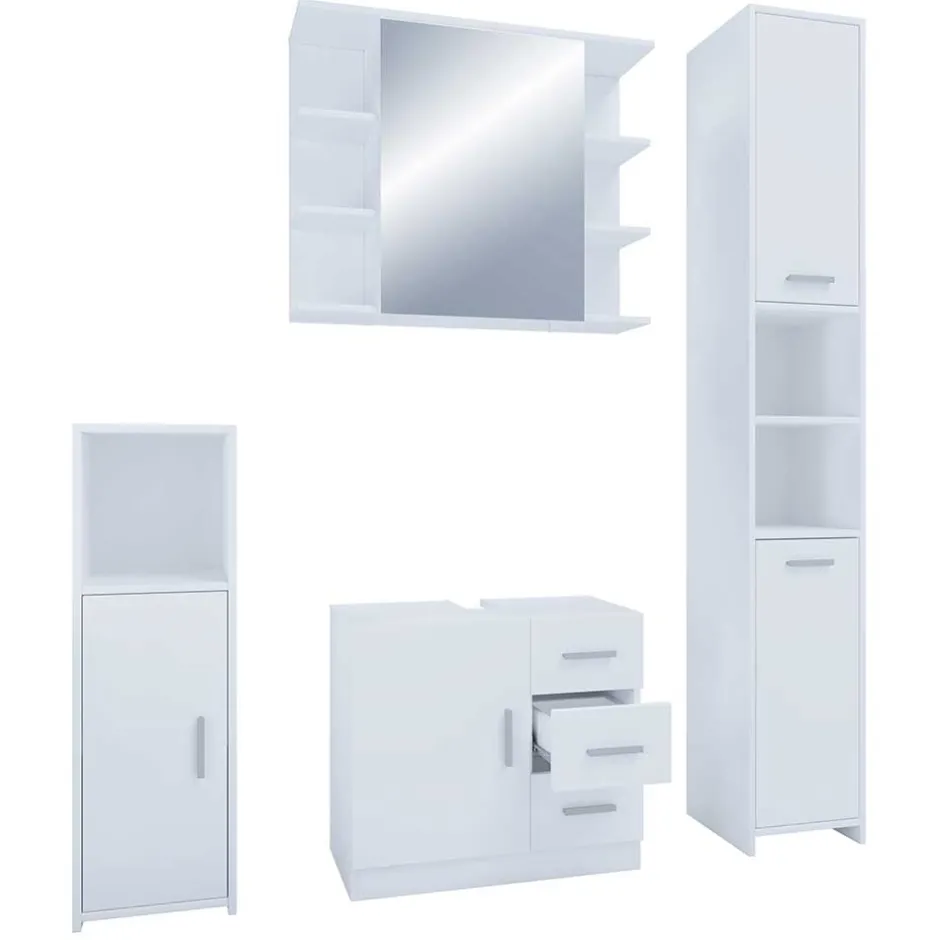 Badmöbel Sets*Pharao24 Badmöbel Set weiß Vimalta