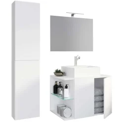 Pharao24 Badmöbel weiss Pseidoca> Badmöbel Sets