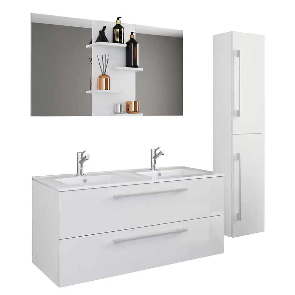 Badmöbel Sets*Pharao24 Badmöbelset mit Doppelbecken Dango