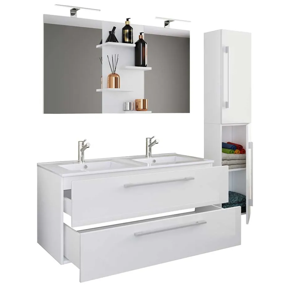 Badmöbel Sets*Pharao24 Badmöbelset mit Doppelbecken Dango