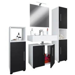 Pharao24 Badmöbelset schwarz weiß Litora><noscript><img width=