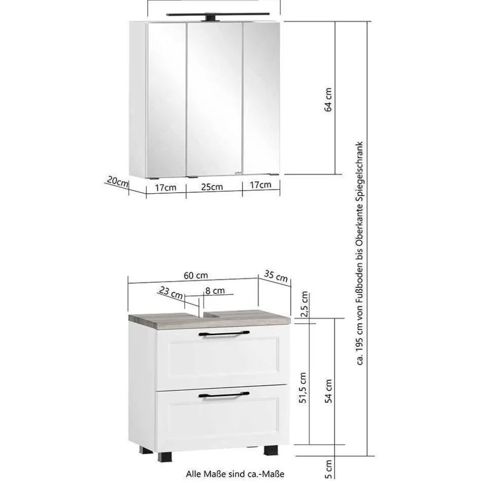 Pharao24 Badmöbelset 5-teilig Candelcero> Badmöbel Sets