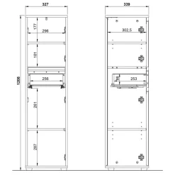 Bad Hochschränke*Pharao24 Badmidischrank Apulciana