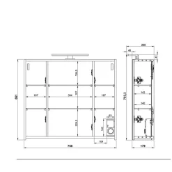 Spiegelschränke*Pharao24 Badschrank mit Spiegel Elise