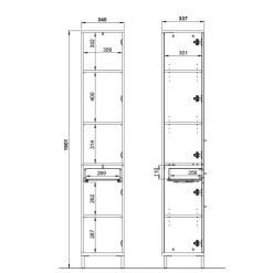 Bad Hochschränke*Pharao24 Badseitenschrank Elise