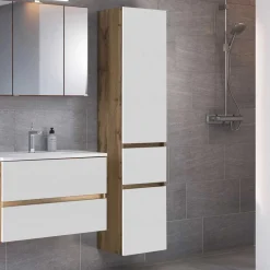 Badezimmerschränke|Bad Hochschränke*Pharao24 Badseitenschrank Tacava