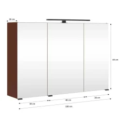 Spiegelschränke*Pharao24 Badspiegelschrank Addara