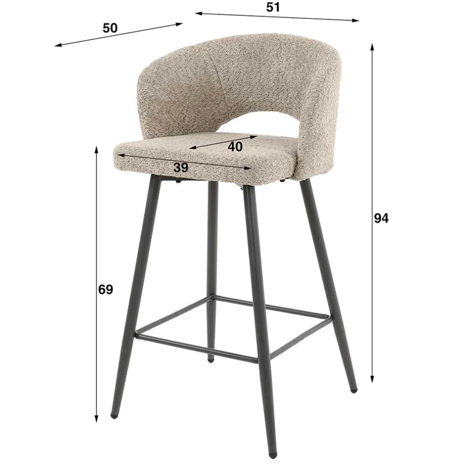 Pharao24 Barhocker Udessan> Barhocker|Küchenhocker