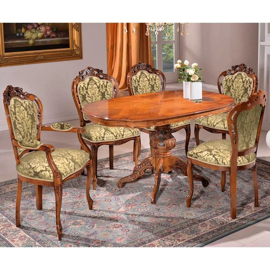 Tisch Mit Stühlen|Esszimmer Sets*Pharao24 Barocke Essplatzgruppe Daltiana