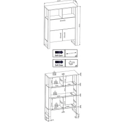 Pharao24 Barschrank mit Klappe Besi><noscript><img width=