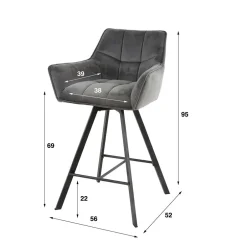 Pharao24 Barstuhl Samt Giralva><noscript><img width=