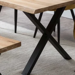 Küchentisch|Massivholztische*Pharao24 Baumkante Esstisch Nisora