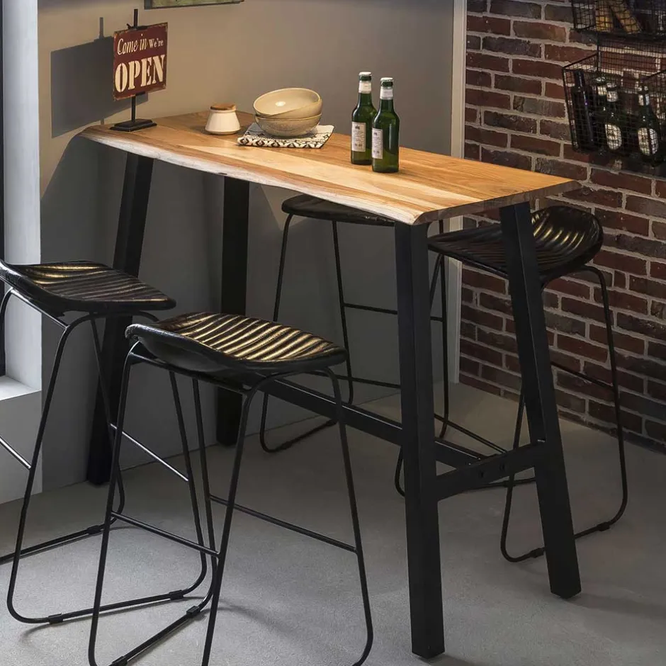 Pharao24 Baumkanten Bartisch Palyla> Massivholztische|Barmöbel