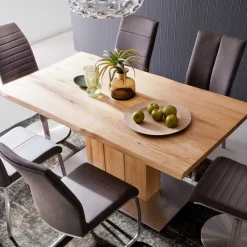 Massivholztische|Küchentisch*Pharao24 Baumkanten Esstisch Clarina