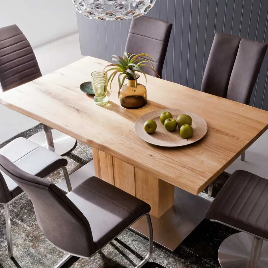 Massivholztische|Küchentisch*Pharao24 Baumkanten Esstisch Clarina