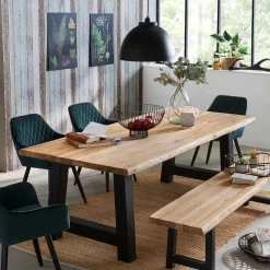 Küchentisch|Esstische*Pharao24 Baumkanten-Tisch Ortensia