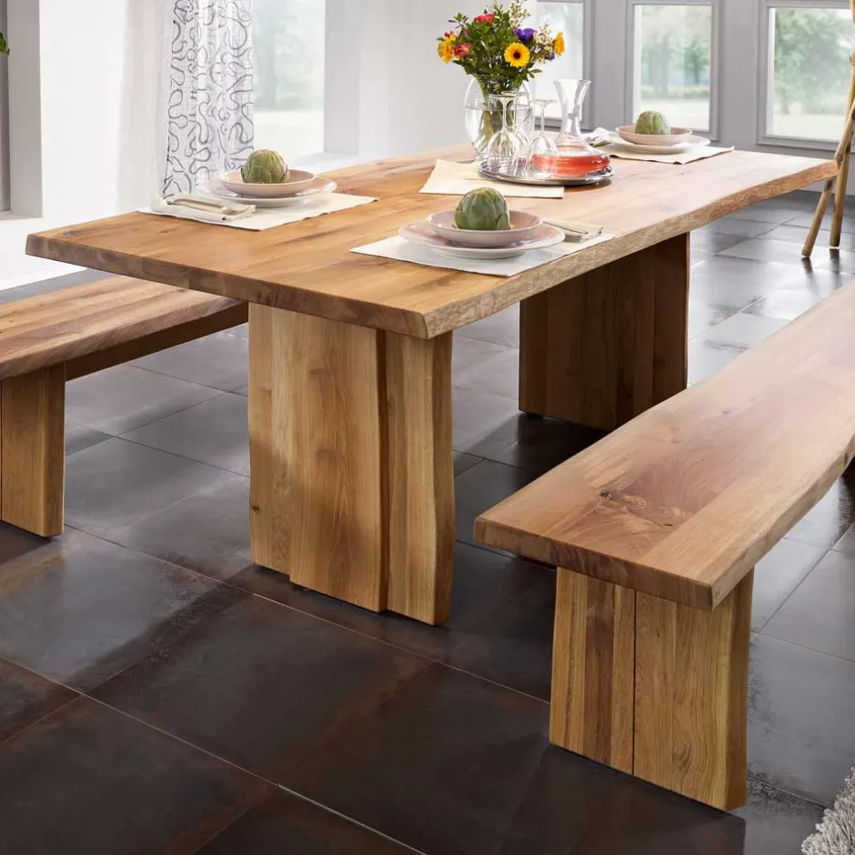 Pharao24 Baumkantentisch Varaldo> Massivholzmöbel|Küchentisch