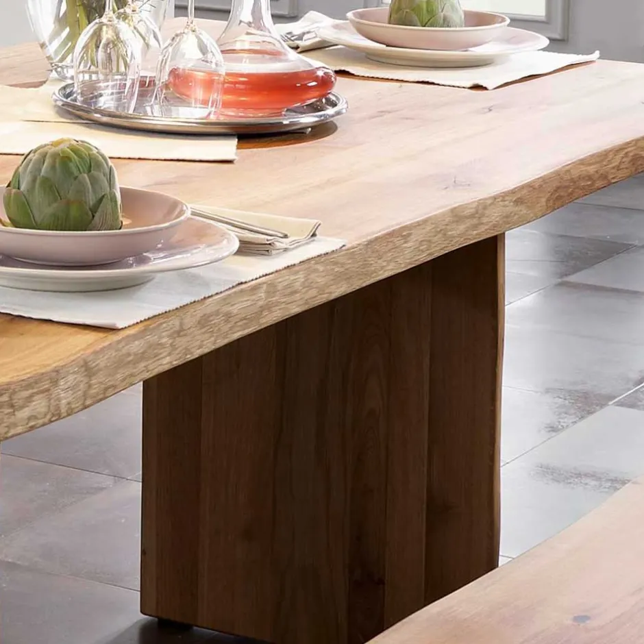 Pharao24 Baumkantentisch Varaldo> Massivholzmöbel|Küchentisch