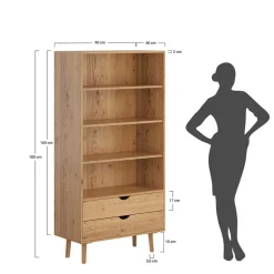 Massivholzregale|Standregale*Pharao24 Bücherregal Arora