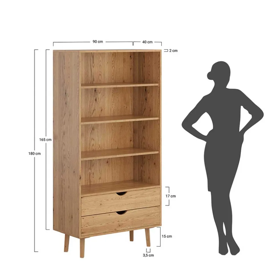 Massivholzregale|Standregale*Pharao24 Bücherregal Arora