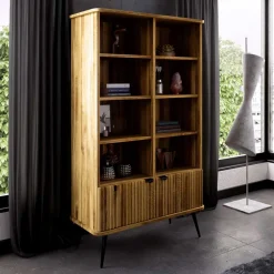 Wohnzimmerregale|Massivholzregale*Pharao24 Bücherregal Clantica