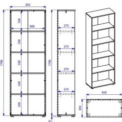 Regalschränke|Aktenregale*Pharao24 Bücherregal Clora