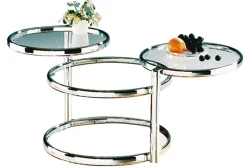 Glastische*Pharao24 Beistelltisch Chromo