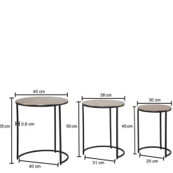 Telefontische*Pharao24 Beistelltisch Satz Nurziana