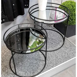 Glastische*Pharao24 Beistelltisch Tropezian