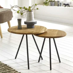 Pharao24 Beistelltische Cyliane> Beistelltische|Massivholztische