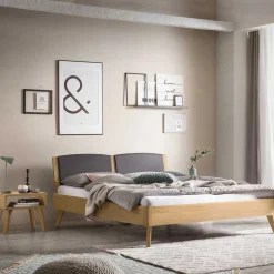Doppelbetten|Massivholzbetten*Pharao24 Bett Eiche hell massiv Bojan