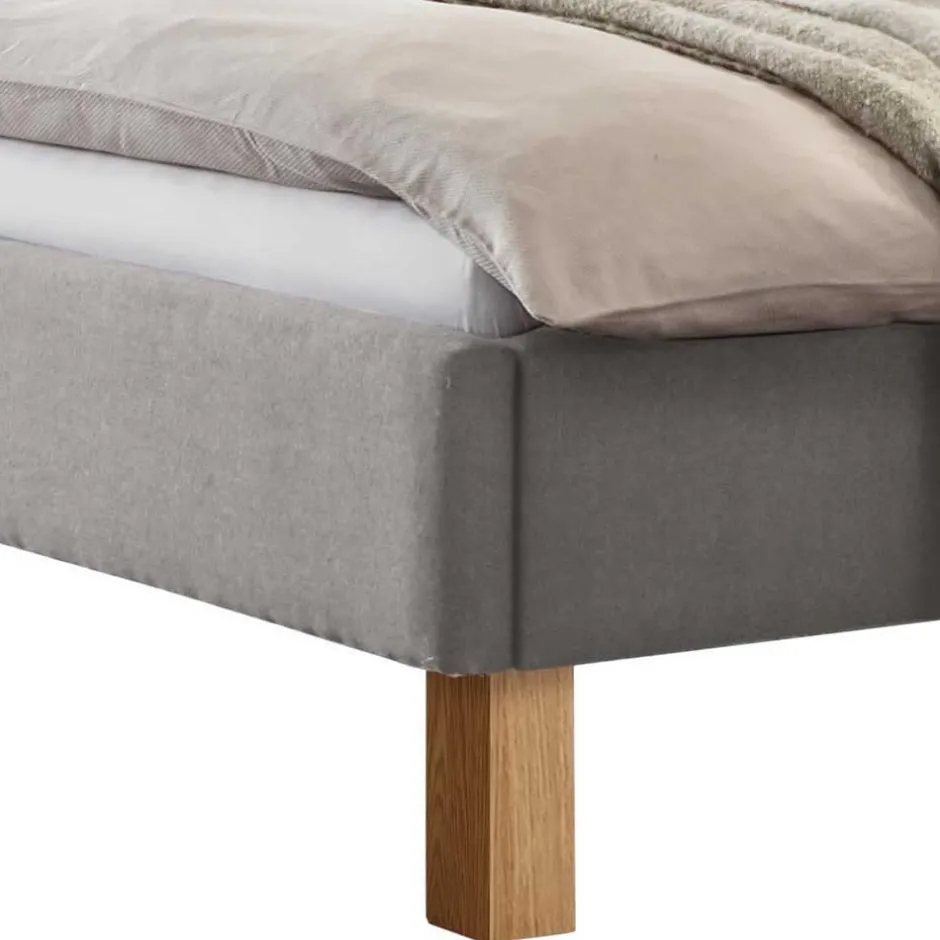 Pharao24 Bett Grau Eiche Bianco Avelinos> Polsterbetten