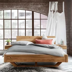 Pharao24 Bett mit Holzkufe Tamyno> Massivholzmöbel|Doppelbetten