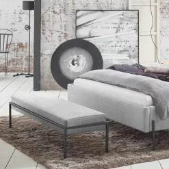 Pharao24 Bettbank Grau Ainbola> Schlafzimmerbänke|Polsterbänke