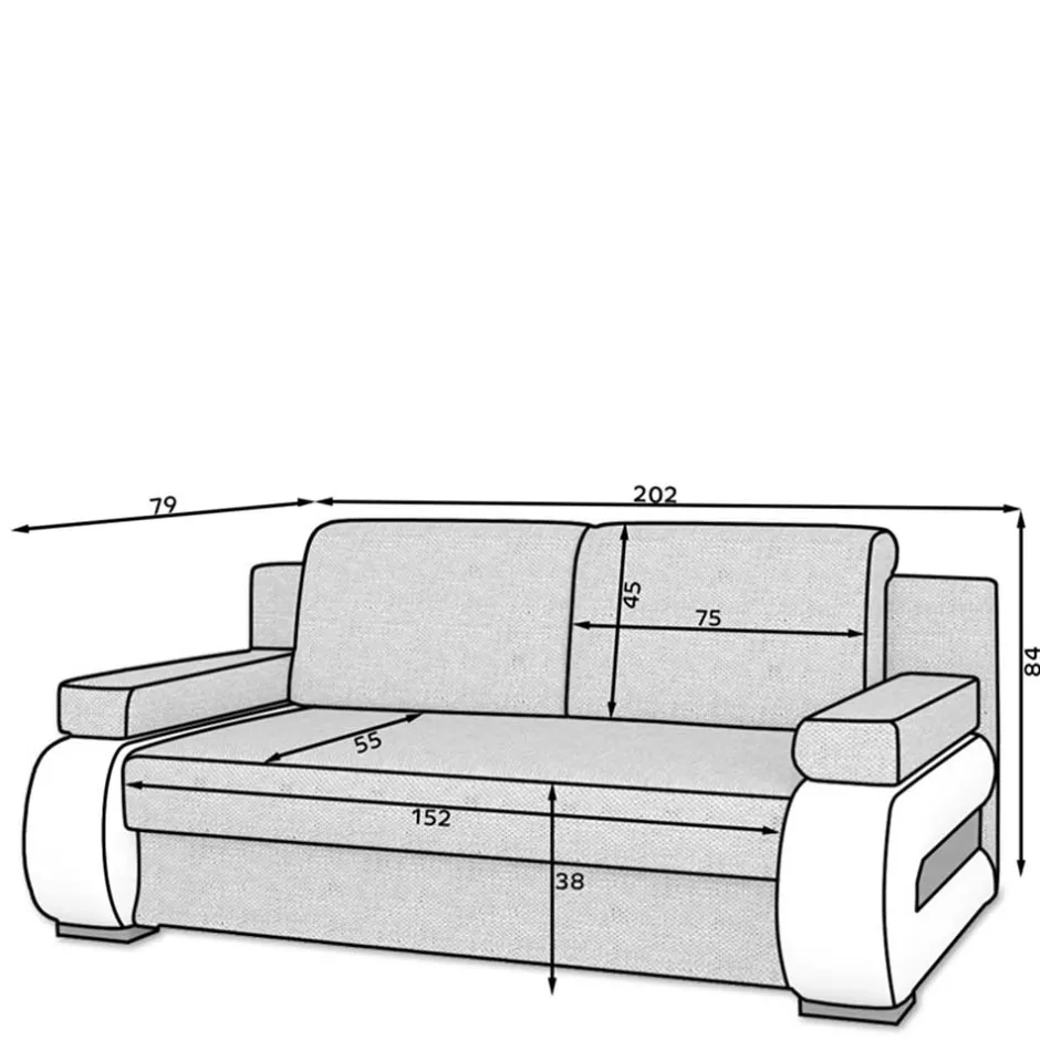 3 Sitzer Sofa|Schlafsofas*Pharao24 Bettsofa Ulidia