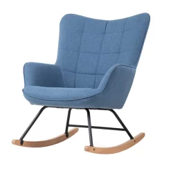 Pharao24 Blauer Schaukelsessel Conzuela> Wohnzimmer Sessel