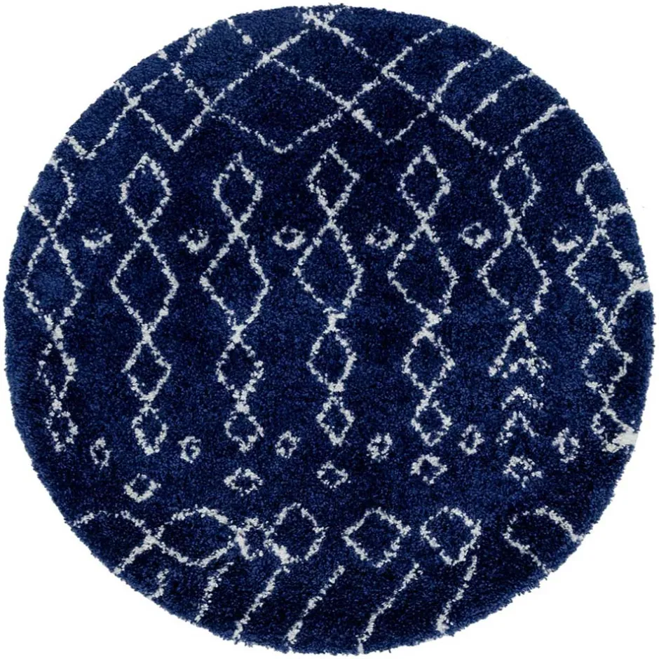 Pharao24 Blauer Shaggy Teppich Vulin> Teppiche