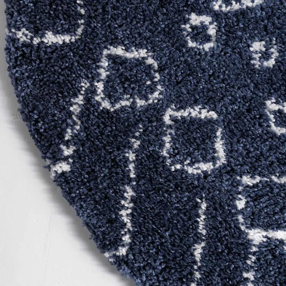 Pharao24 Blauer Shaggy Teppich Vulin> Teppiche