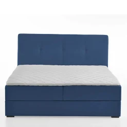Funktionsbetten|Schubkastenbetten*Pharao24 Blaues Boxspringbett Saragoza