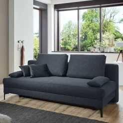 Wohnzimmercouch|2 Sitzer Sofa*Pharao24 Blaues Schlafsofa Ramoro