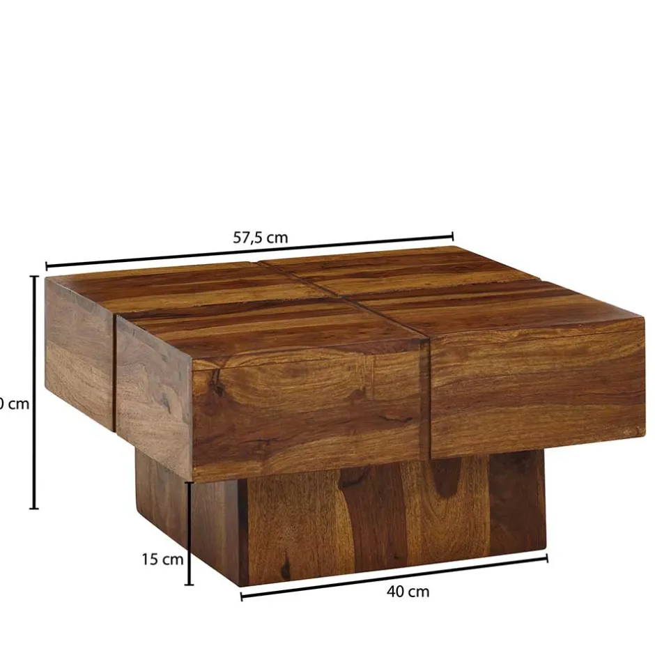 Pharao24 Block Couchtisch Holz Satos> Beistelltische|Massivholztische