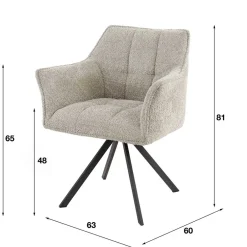 Küchenstühle|Esszimmerstühle*Pharao24 Boucle Polsterstuhl Esszimmer Linie