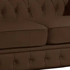 Wohnzimmercouch|2 Sitzer Sofa*Pharao24 Braune Ledercouch Madita