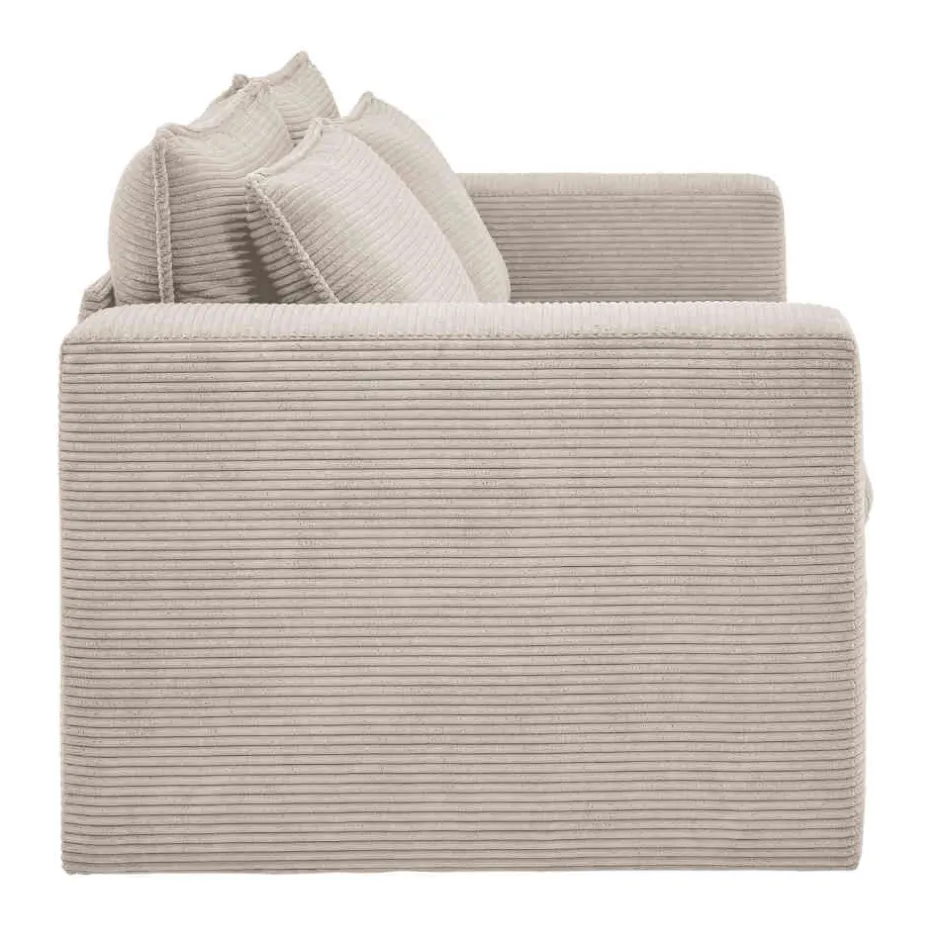 Wohnzimmercouch|2 Sitzer Sofa*Pharao24 Breitcord Sofa Beige Edance