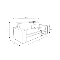 Wohnzimmercouch|2 Sitzer Sofa*Pharao24 Breitcord Sofa Beige Edance