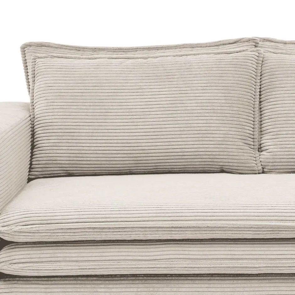 Wohnzimmercouch|2 Sitzer Sofa*Pharao24 Breitcord Sofa Beige Edance