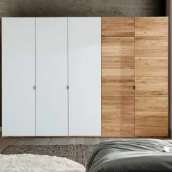 Pharao24 Breiter Kleiderschrank Mysore> Massivholz Kleiderschränke|Massivholz Schränke